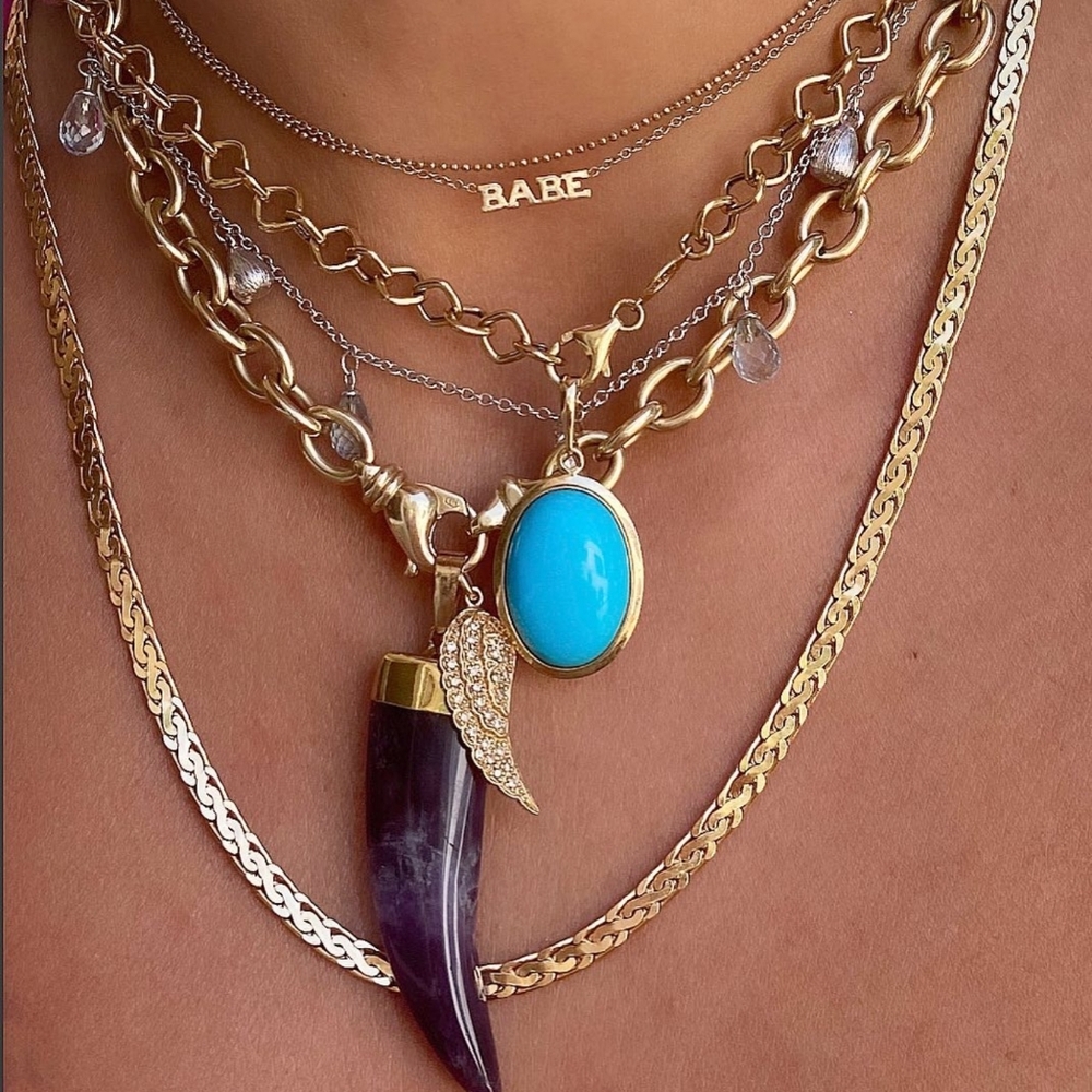 ✨ 14K Gold Diamond Wing Charm by Sydney Evan and 14K Box Chain ✨